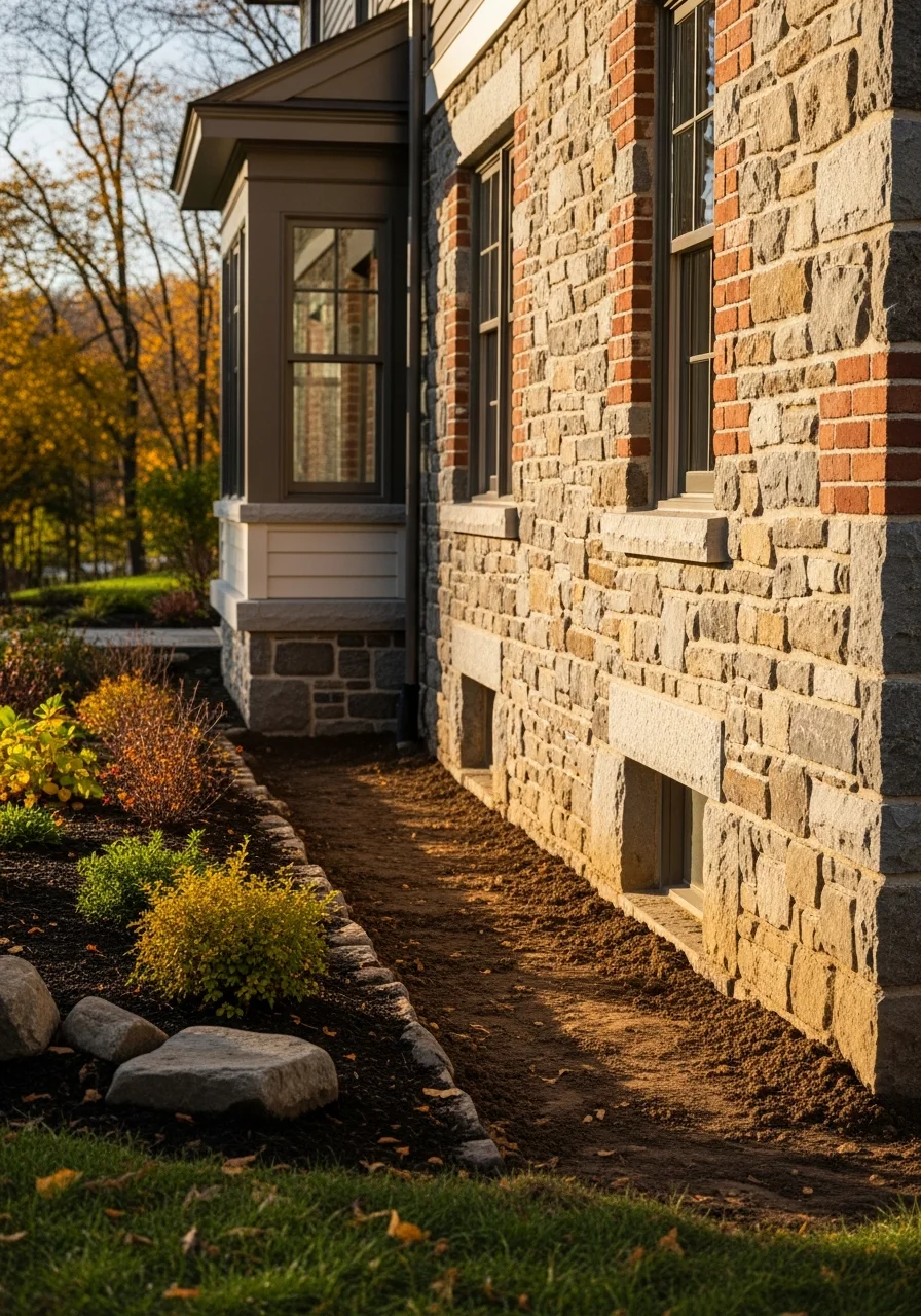 Close-up of an Ithaca home exterior showing period architectural details or quality restoration work.